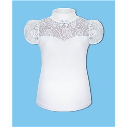 Белая школьная водолазка(блузка) для девочки 77483-ДШ22
