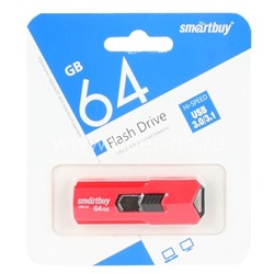 USB Flash  64GB SmartBuy STREAM красный 3.0