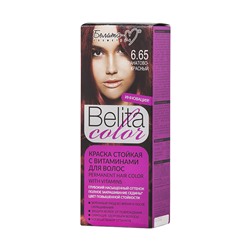 Belita сolor Краска стойкая с витаминами для волос  № 6.65 Гранатово-красный (к-т)