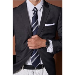 Галстук классический галстук мужской галстук в полоску в деловом стиле "Деловой роман" SIGNATURE #783949