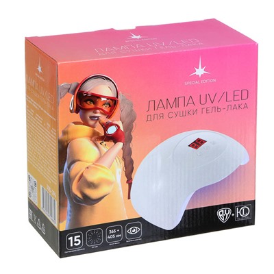 Лампа UV/LED для сушки гель-лака 36W, USB, пластик, 19x18,5x8см