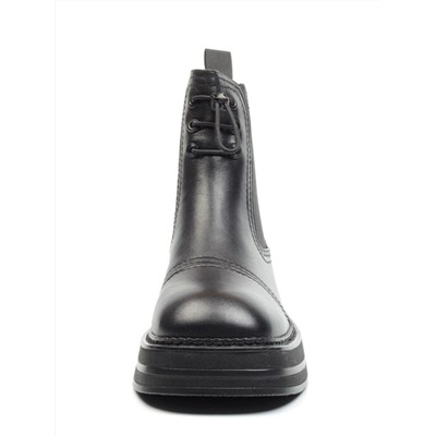 CXR129-2P BLACK Ботинки демисезонные женские (натуральная кожа, байка) размер