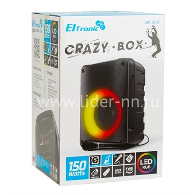 Колонка 04" (20-27 CRAZY BOX 150) динамик 1шт/4" ELTRONIC с TWS                  
                                          
                                -10%