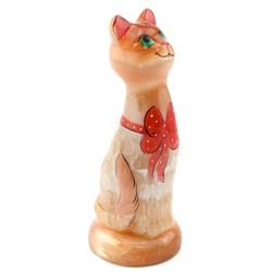Скульптура из селенита "Кошка Багира" малая с\р 55*60*135мм