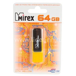 USB Flash  64GB Mirex CITY YELLOW
