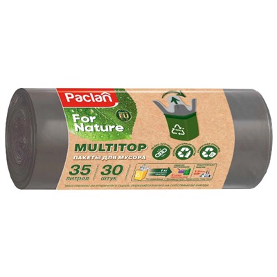 PACLAN FOR NATURE MULTITOP МЕШКИ ДЛЯ МУСОРА 35Л, 30ШТ.