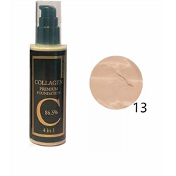 Стойкий тональный крем - Privia U Collagen Premium Foundation 86.5% SPF 30 PA++ 4 in 1 тон 13