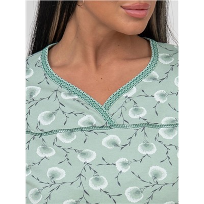 Пижама женская Текс-Плюс, цвет зеленый