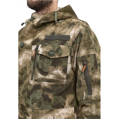 Костюм "СУМРАК" куртка/брюки, цвет: кмф "Облака зеленый", ткань: Рип-Стоп