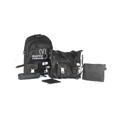Комплект MF-5032  (рюкзак+2шт сумки+пенал+монетница)  2отд,  7внеш+1внут/карм,  черный 256491