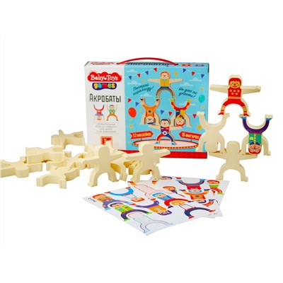Настольная игра «Акробаты» серия Baby Toys Games 16 фигурок