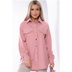 Розовая рубашка из микровельвета