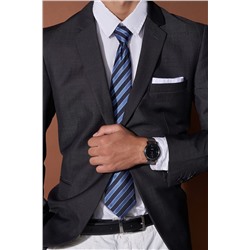 Галстук классический галстук мужской галстук в полоску в деловом стиле "Деловой роман" SIGNATURE #782329