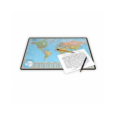 Коврик на стол с политической картой мира