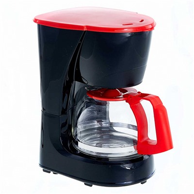 Кофеварка 600 Вт, 600 мл ВАСИЛИСА КВ1-600 черная с красным