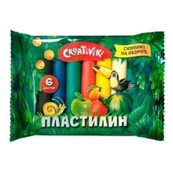 Пластилин  6цв. Creativiki 60г  ПЛ1006КР