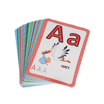 Развивающие карточки IQ карточки Азбука 36 штук
