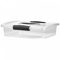 Ящик для хранения Keeplex Vision с защелками и ручкой 5 л, 37х27,4х9,5 см KL252111999 прозрачный кристалл