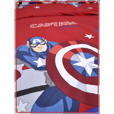 Детское постельное белье поплин Капитан Америка