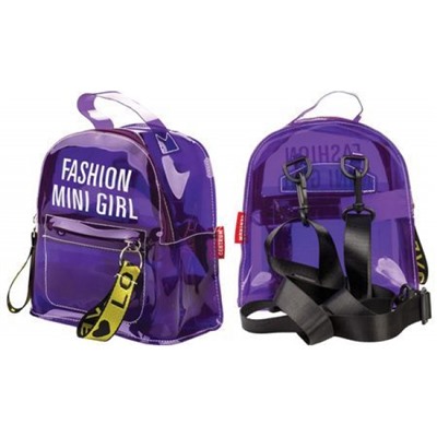 Рюкзак мини молодежный 22х19х11 см "Fashion Mini Girl" полупрозрачный фиолетовый 89432 Centrum