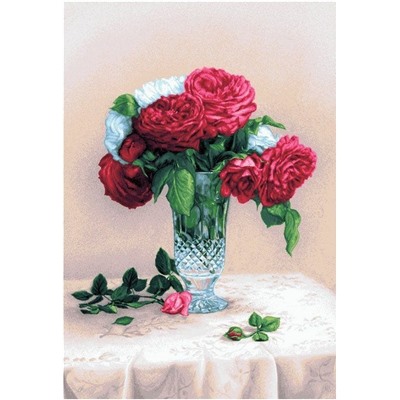 Красные розы  - гобеленовая картина
