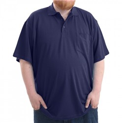 Рубашка-поло большого размера "Asia mix" (пике, джинсовый)