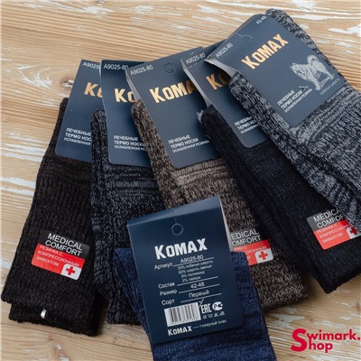 Набор мужских термо носков KOMAX A9025-80, 12 пар в уп.