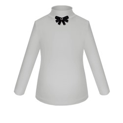 Светло-серая школьная водолазка (блузка)для девочки 83782-ДОШ22