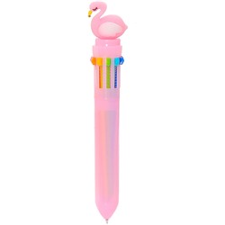 Ручка шариковая 0,7 мм 10 цветов Фламинго 058C-2421C