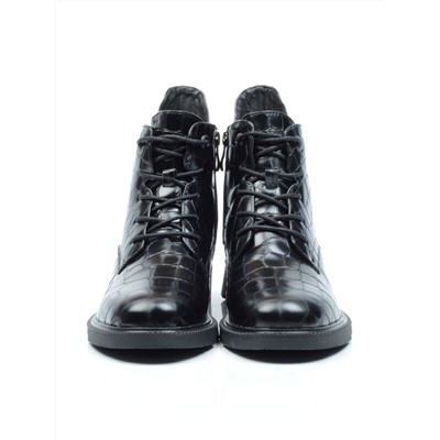 CXR130-1P BLACK Ботинки демисезонные женские (натуральная кожа, байка) размер 37