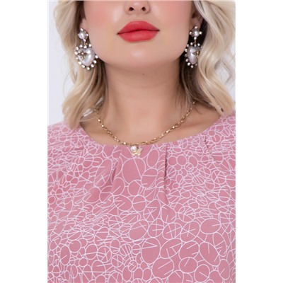 Розовая блуза с принтом