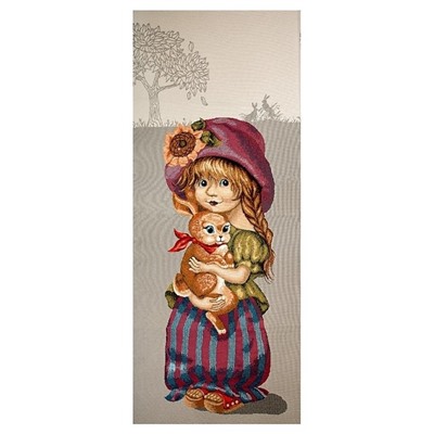 Девочка с зайкой  - гобеленовая картина