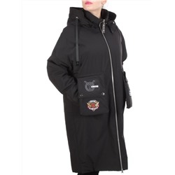 ZW-2306-C BLACK Пальто демисезонное женское (100 гр. синтепон) BLACK LEOPARD размер 46