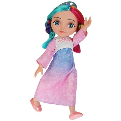 Кукла озвученная Царевны Аленка 32см, цветные пряди