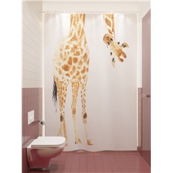 Фотоштора для ванной Жираф