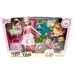 Кукла с велосипедом и аксессуарами Happy time в ассортименте 2027-5, 2027-5