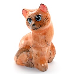 Скульптура из селенита "Кошка Маруся" 62*55*105мм