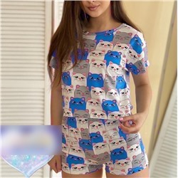 Пижама женская: футболка и шорты   арт. 9264117