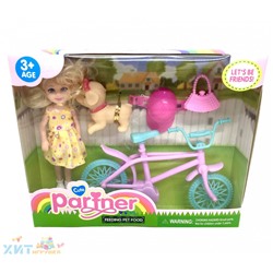 Кукла на велосипеде с щенком в ассортименте TQ001F, TQ001F