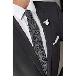 Галстук классический галстук мужской фактурный с принтом пейсли в деловом стиле "Тайная власть" SIGNATURE #782977