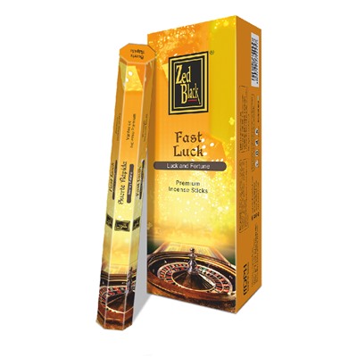 FAST LUCK Premium Incense Sticks, Zed Black (БЫСТРАЯ УДАЧА премиум благовония палочки, Зед Блэк), уп. 20 палочек.