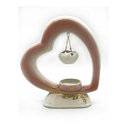 Аромалампа Сердце с подвесной чашей 16см керамика SH 40026