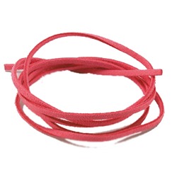 Замшевый шнурок для амулета, цвет КРАСНЫЙ (искусственная замша, 70 см.), 1 шт.