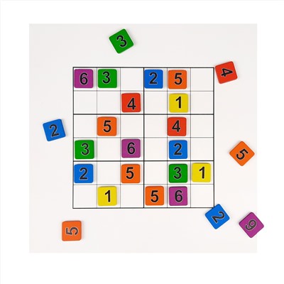 Настольная игра для малышей Судоку «Два в одном, цифры» с деревянными фишками