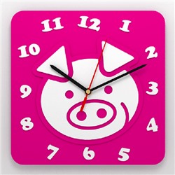 Часы 3D настенные "Свинка"