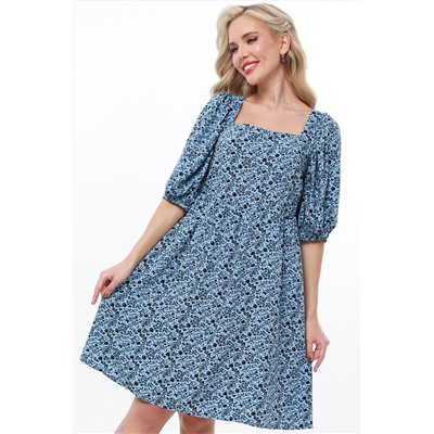 Платье летнее голубого цвета с открытой спинкой