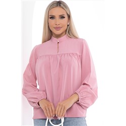 Розовая блузка с пышными рукавами