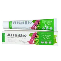Зубная паста для профилактики кариеса Солодка-Бадан "AltaiBio", 100 гр
