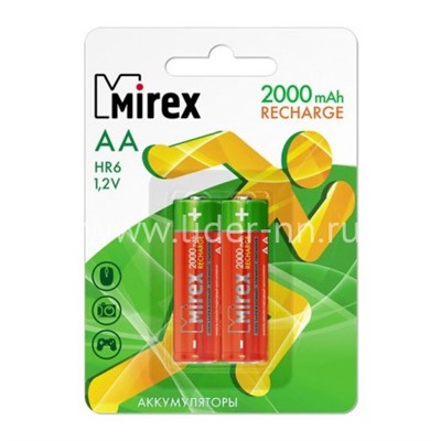 Аккумулятор Mirex LR6/2B 2000mAh (AA)