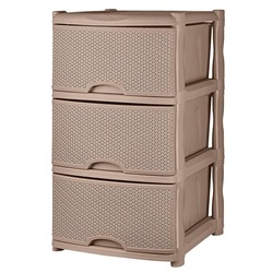 Комод Keeplex Rattan трехсекционный 48х41х72,3 см KL377212015 морской песок